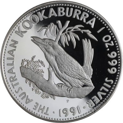 Australien-5 Dollar-1991-AGpp-Kookaburra-RS