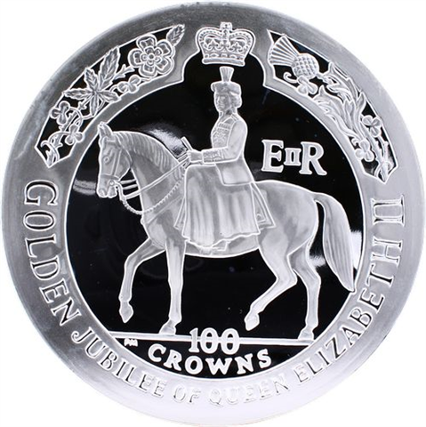 IsleOfMan-100Crowns3KG-2002-AGpp-Jubilee-Etui