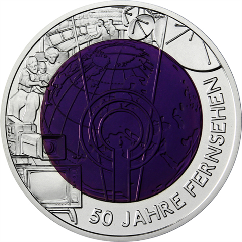 Österreich-25Euro-2005+AgNiob-Fernsehen-RS