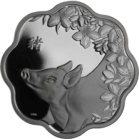 Kanada-15 Dollar-2019-AGpp-Lunar Lotus-Jahr des Schweins-RS