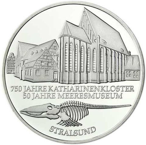 Deutschland 10 DM Silber 2001 Stgl. Stralsund I