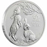 Silbermünze-Australien-1-Unze-Lunar-Hase-2023-RS