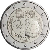 Andorra 2 Euro 2023 Beitritts zu den Vereinten Nationen 1993 Bildseite