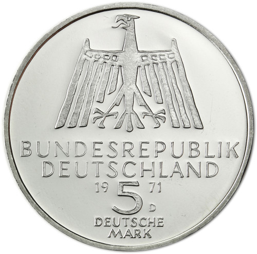 Gedenkmünze Deutschland 5 DM Silber 1971 Stgl. Albrecht Dürer 