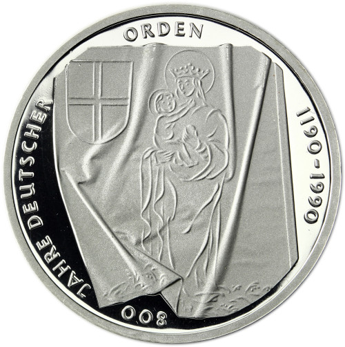 Deutschland 10 DM Silber 1990 PP 800 Jahre Deutscher Orden