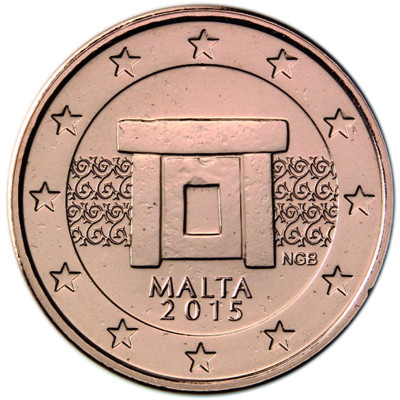 Malta 2 Cent 2015  bfr. Tempelanlage von Mnajdra