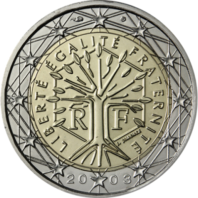 Frankreich-2-Euro-2003-Stgl-Kursmünze-RS
