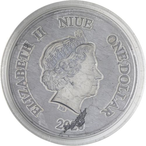 Niue-1 Dollar-2020-unc-Farbe-Meterorit-Etui