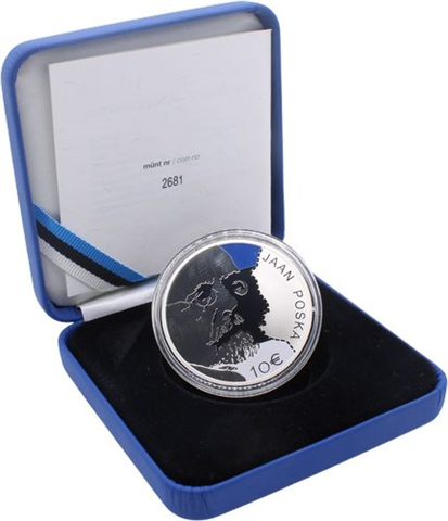 Estland-10 Euro-2016-AGpp-Farbe-Jaan Poska-Etui