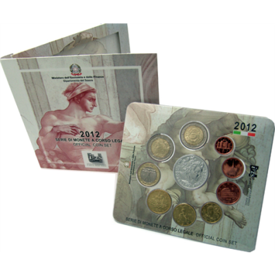 Italien-EURO-KMS-2012-–-mit-2-Euro-Bargeld-&-5-Euro-Sixtinische-Kapelle
