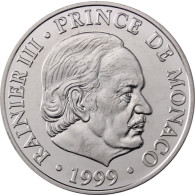 Monaco 100 Frans Silbergedenkmünzen 1999 Fürst Rainier III