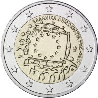Euro Münzen Griechenland Europ Flagge 
