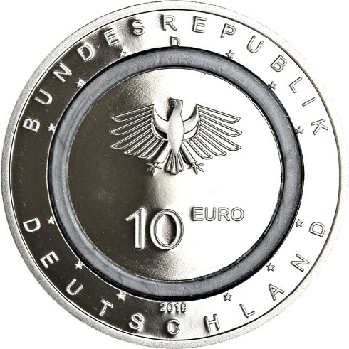 In der Luft – 10 Euro Gedenkmünze Gleitschirm 2019 1. Ausgabe Polymerring 