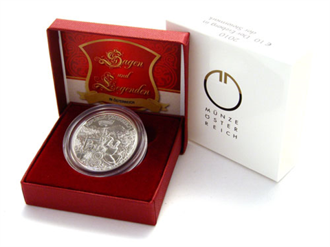 Österreich-10-Euro-2010-Silber-PP-Erzberg-in-der-Steiermark-Etui