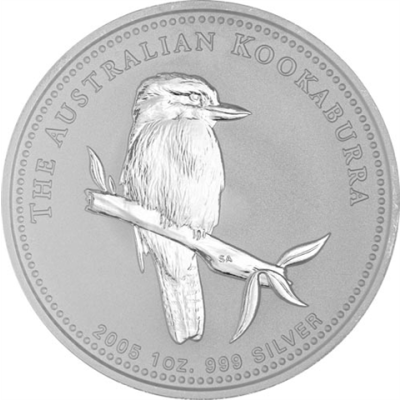 Australien-1-Unze-Silber-2005---1-Dollar-Kookaburra-RS