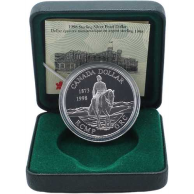 Kanada-1Dollar-1998-AGpp-Mounten Polizei-Etui