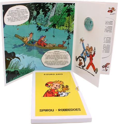 Belgien-5 Euro-2013-AGstgl-Spirou-Robbedoes-Folder I