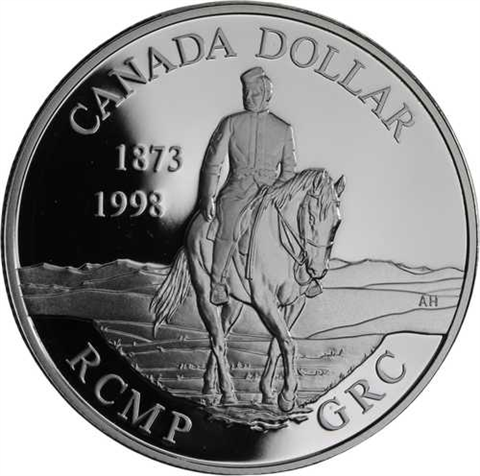 Kanada-1Dollar-1998-AGpp-Mounten Polizei-Etui