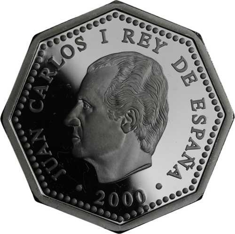 Spanien-1500 Ptas-2000-PP-Milenio Paz Frieden-Etui
