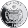 Samoa-10 Dollar-2009-PPvergoldet-Galapagos Island Finches-VS