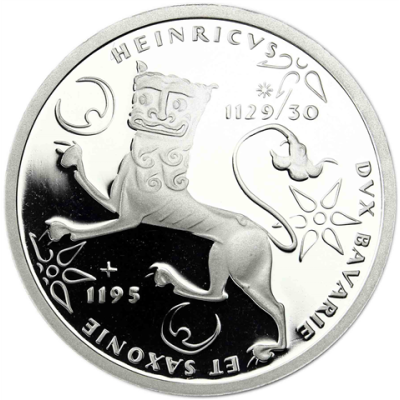 Deutschland 10 DM Silber 1995 PP 800. Todestag von Heinrich dem Löwen I