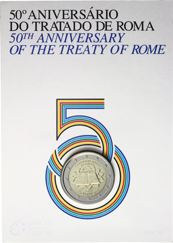 Portugal 2 Euro 2007 Stgl. 50 Jahre Römische Verträge 1