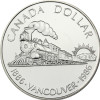 Kanada 1 Dollar Silber 1986 Eisenbahn Vancouver