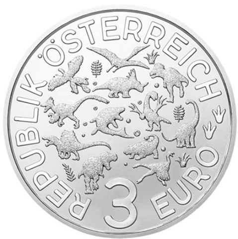 Österreich-3-Euro-2021-Therizinosaurus-I