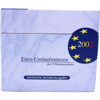 Mix-12x3,88 Euro-2002-Euro Umlaufmünzen-Box