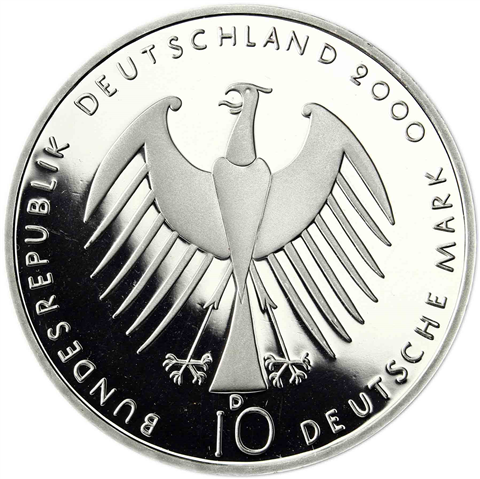 Deutschland 10 DM Silber 2000 PP Natur Erde Mensch, EXPO 2000 I