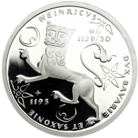 Deutschland 10 DM Silber 1995 PP 800. Todestag von Heinrich dem Löwen I