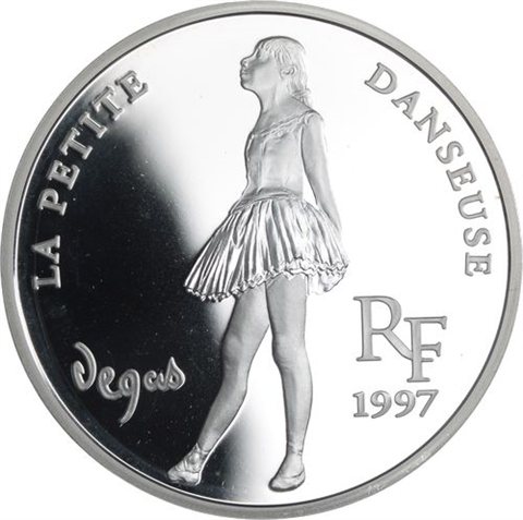 Frankreich-1,5 Euro 10 Francs-1997-AGpp-La Petite Danseuse-RS