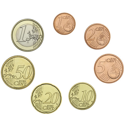 Irland 1 Cent bis 1 Euro 2005 7 Münzen - lose bfr.
