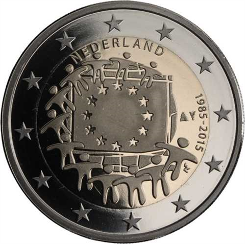 Niederlande-2 Euro-2015-PP-Flagge-Etui