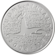 Finnland-10-Euro-2008-AgStgl-MikaWaltari-RS