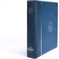 329334 - numis-ringbinder-inkl-7-huellen-fuer-21x-euro-kursmuenzensaetze-blau