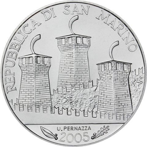 5 Euro Silbermünze 2005  180. Todestag von Antonio Onofri aus San Marino 