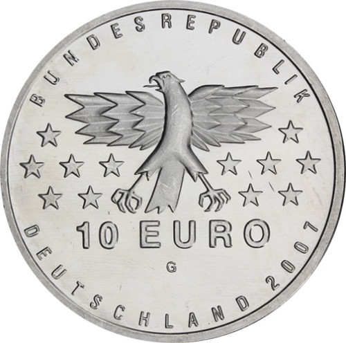 Silbermünze 10 Euro 2007 stgl. - Rückkehr des Saarlands