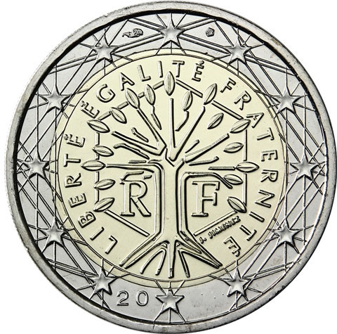 Frankreich-2Euro-2014-bfr-Kursmünze-Lebensbaum-RS