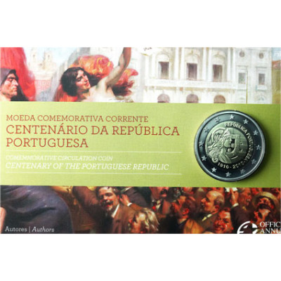 Portugal 2 Euro Sammlermünze  2010 PP 100 Jahre Republik Portugal