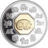 Kanada-15 Dollar-2007-AGpp-Schwein-RS