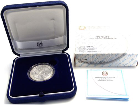 Italien 10 Euro 2006 stgl. 60 Jahre Unicef-III