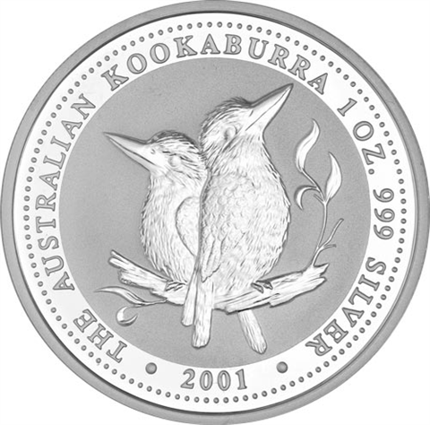 Australien-1-Unze-Silber-2001---1-Dollar-Kookaburra-RS