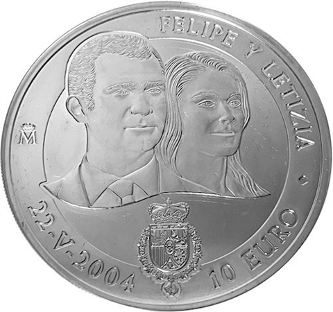 Spanien-10-Euro-2004-PP-HochzeitFelipeLetizia-vs