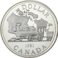 Kanada 1 Dollar Silber 1981 Transkanadische Eisenbahn