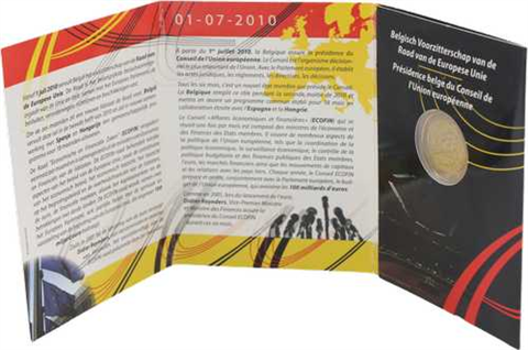 Belgien-2Euro-2010-stgl-EU-Ratspräsidentschaft-Folder