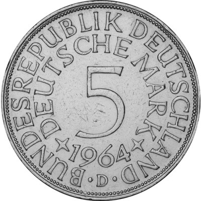 Deutschland 5 DM 1964 D Silberadler