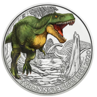 Österreich-3-Euro-2020-Tyrannosaurus-Rex-I-und-II