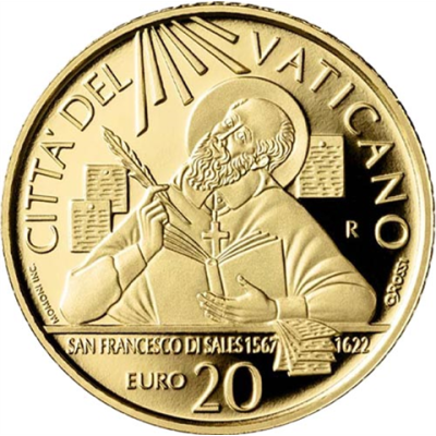 Vatikan-20Euro-2022-AUPP-Heiliger-Franz-RS