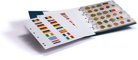 329334 - numis-ringbinder-inkl-7-huellen-fuer-21x-euro-kursmuenzensaetze-blau